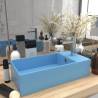 Bathroom Sink with Overflow Ceramic Light Blue Colour light blue 