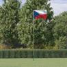 Czech Flag and Pole 5.55m Aluminium - Durable & Adjustable