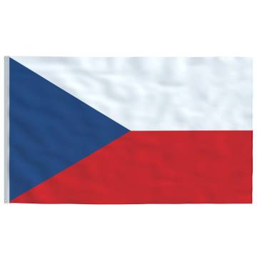 Czech Flag and Pole 5.55m Aluminium - Durable & Adjustable