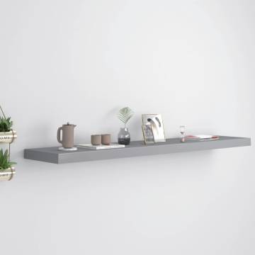 Stylish Floating Wall Shelf Grey - 120x23.5 cm | HipoMarket