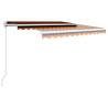 Manual Retractable Awning 350x250 cm - Orange & Brown