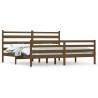 Solid Wood Pine Bed Frame 200x200 cm in Honey Brown