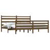 Solid Wood Pine Bed Frame 200x200 cm in Honey Brown