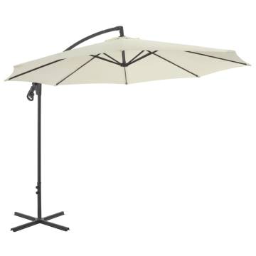 Cantilever Umbrella 300 cm with Steel Pole - Sand | HipoMarket