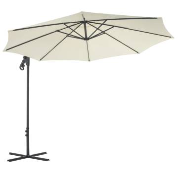 Cantilever Umbrella 300 cm with Steel Pole - Sand | HipoMarket