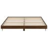 Brown Oak Bed Frame 120x200 cm - Engineered Wood