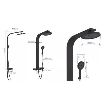 SCHÜTTE SAMOA RAIN Matte Black Shower Set | Improve Your Bathroom