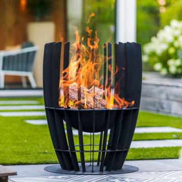 RedFire Fire Basket Baylor Black - Stylish Garden Addition