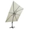 Cantilever Umbrella with LED Lights - 300 cm Sand | Hipo Market