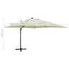 Cantilever Umbrella with LED Lights - 300 cm Sand | Hipo Market