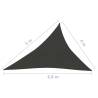 Sunshade Sail 4x5x6.8m Anthracite - Durable HDPE Protection