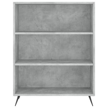 Stylish Highboard Concrete Grey | 69.5x34x180 cm | HipoMarket