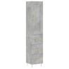 Stylish Highboard Concrete Grey | 34.5x34x180 cm | Hipomarket