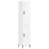 Stylish Highboard High Gloss White - 34.5x34x180 cm