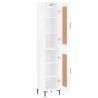 Stylish Highboard High Gloss White - 34.5x34x180 cm