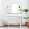 Dressing Table with Mirror High Gloss White 96x40x142 cm Colour high gloss white Quantity in Package 1 