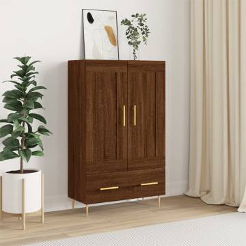 Stylish Highboard Brown Oak - 69.5x31x115 cm | Hipomarket