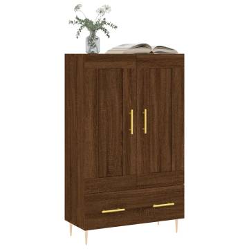 Stylish Highboard Brown Oak - 69.5x31x115 cm | Hipomarket