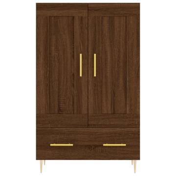 Stylish Highboard Brown Oak - 69.5x31x115 cm | Hipomarket