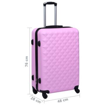 Stylish Pink Hardcase Trolley - Durable & Lightweight Travel