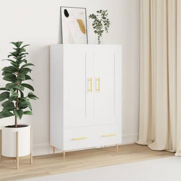 Stylish Highboard White - 69.5x31x115 cm | HipoMarket UK