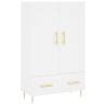 Stylish Highboard White - 69.5x31x115 cm | HipoMarket UK