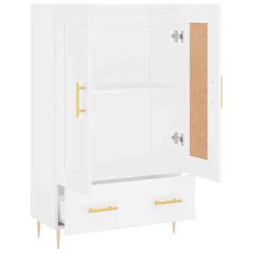 Stylish Highboard White - 69.5x31x115 cm | HipoMarket UK