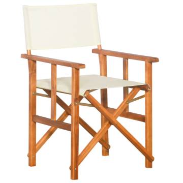 Director's Chair Solid Acacia Wood | Comfortable & Stylish