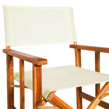 Director's Chair Solid Acacia Wood | Comfortable & Stylish