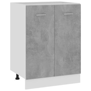 Concrete Grey Bottom Cabinet | 60x46x81.5 cm - Hipomarket