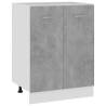 Bottom Cabinet Concrete Grey 60x46x81.5 cm Engineered Wood Colour concrete grey Quantity in Package 1 Model 1x bottom cabinet (2 doors) 60 cm Number of 