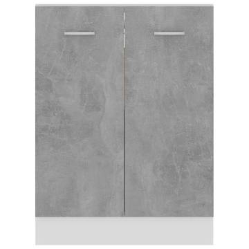 Concrete Grey Bottom Cabinet | 60x46x81.5 cm - Hipomarket