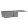 Granite Kitchen Sink Double Basin Grey - Durable & Stylish