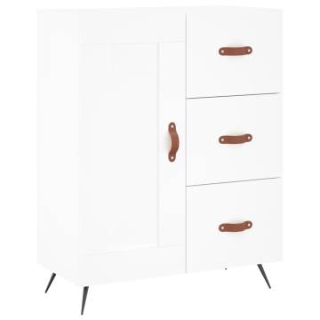 Stylish Highboard White 69.5x34x180 cm | Durable Engineered Wood