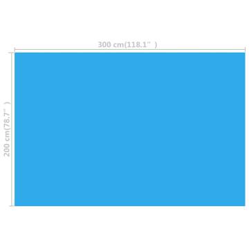 Buy Rectangular Pool Cover 300 x 200 cm PE Blue | HiPoMarket