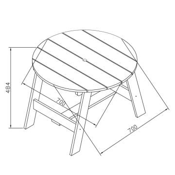 AXI 3 Piece Children Picnic Table Set Grey & White - Durable Fun