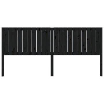 Stylish Black Bed Headboard - Solid Pine Wood | HipoMarket