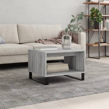 Stylish Grey Sonoma Coffee Table - Engineered Wood | HipoMarket