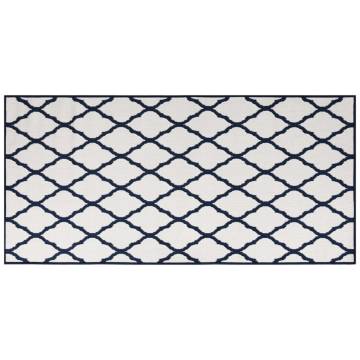 Stylish Navy & White Outdoor Rug – 100x200 cm