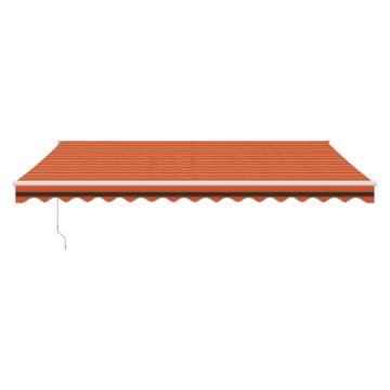 Retractable Awning Orange & Brown 4x3m - Stylish & Durable