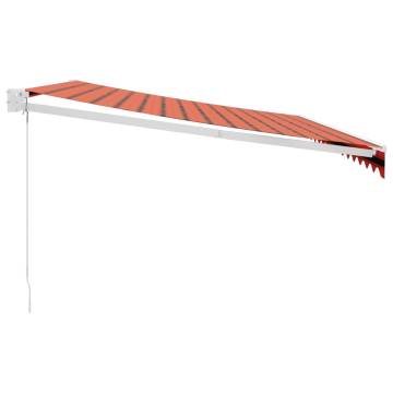 Retractable Awning Orange & Brown 4x3m - Stylish & Durable