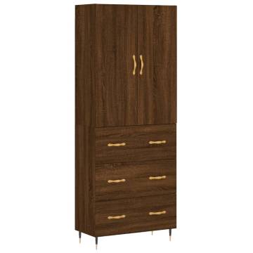 Highboard Brown Oak - Elegant Storage Solution | Hipomarket