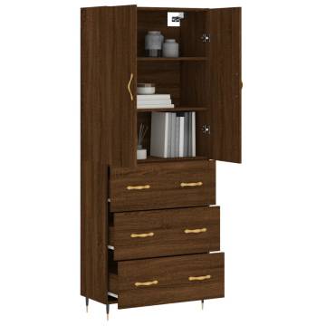 Highboard Brown Oak - Elegant Storage Solution | Hipomarket