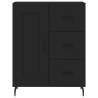 Stylish Highboard Black - 69.5x34x180 cm Engineered Wood