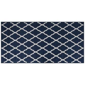 Stylish Navy & White Outdoor Rug – 100x200 cm