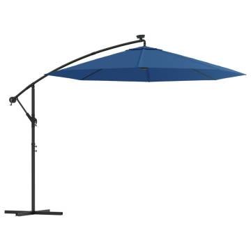 Cantilever Umbrella with LED Lights - 300 cm Azure | Hipomarket