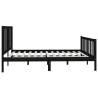 Black Solid Wood Bed Frame 180x200 cm Super King Size