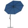 Cantilever Umbrella with LED Lights - 300 cm Azure | Hipomarket