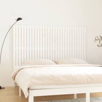 Elegant White Wall Headboard - Solid Pine Wood | HipoMarket