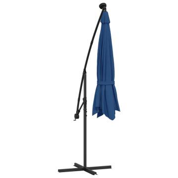 Cantilever Umbrella with LED Lights - 300 cm Azure | Hipomarket